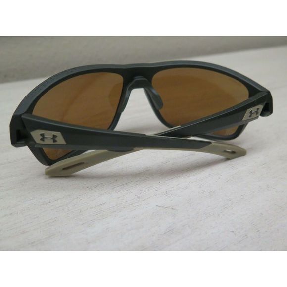 Under Armour UA 0004/S Battle Men's Green Rectangular Brown Polarized Sunglasses - Picture 11 of 11